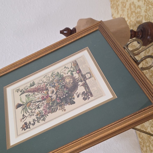 Robert Furbe's Twelve Months Of Flowers Framed Floral Art Print with Gold Frame - Picture 9 of 11